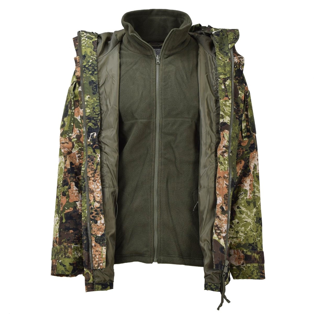 MIL-TEC Army Regenjacke für nasses Wetter der Generation I mit wasserdichtem Fleecefutter und Kapuze