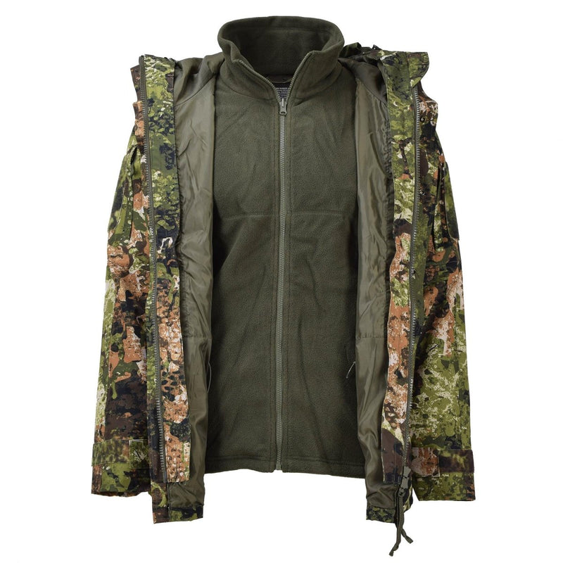 MIL - TEC army rain wet weather jacket Gen II with fleece liner waterproof hooded - GoMilitar