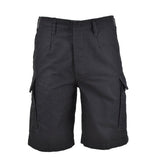 Schwarze, vorgewaschene Bermuda-Shorts aus Moleskin der Marke Mil-Tec im Stil der Bundeswehr