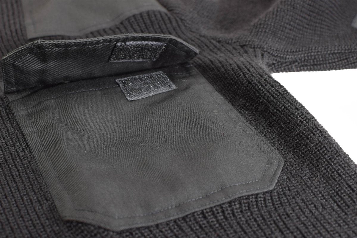 Mil-Tec Marke Herren Pullover Deutscher Pullover Kommando Pullover Schwarzer Pullover Wolle
