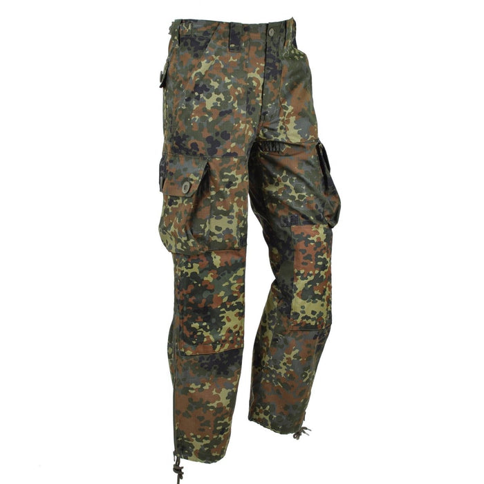 Mil-Tec Brand BDU-Kommandohose im Militärstil aus Flecktarn, leicht, Ripstop – GoMilitar