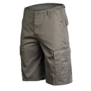 Mil-Tec olive drab military style cargo bermuda shorts with multiple pockets and adjustable waist for comfort and utility.
