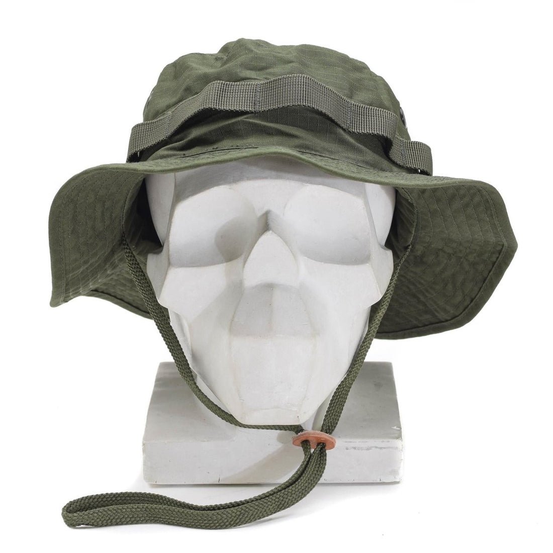 Olivgrüner Boonie-Hut im Militärstil der Marke Mil-Tec aus Ripstop, leichte Campingmütze