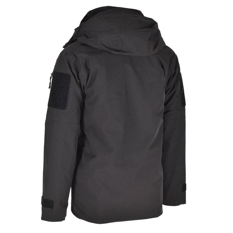 Parka der Marke Mil-Tec mit Winterfutter, warme, schwarze Jacke, wasserdicht, für Herren, Regenbekleidung