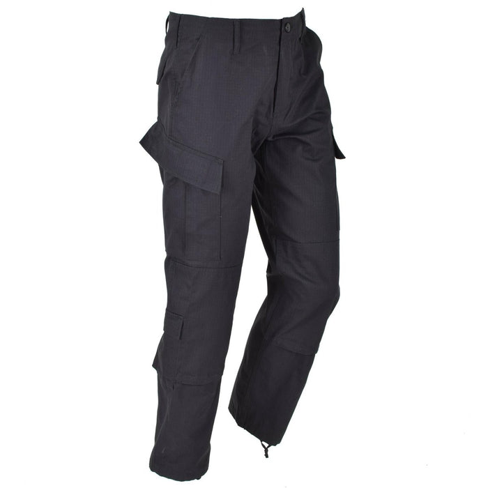 Schwarze Cargohose der Marke Mil-Tec im US-Armee-Stil, Kampfuniform, Ripstop-Hose – GoMilitar