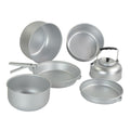 MIL-TEC Camping Kochgeschirr Outdoor Camping Kochset Pfanne Topf Kessel Aluminium Set