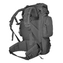 Black MIL-TEC COMMANDO 55L tactical rucksack with padded hip belt and waterproof cover for outdoor use