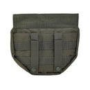 Olive green MIL-TEC small tactical dropdown pouch with MOLLE straps for attaching to plate carriers or backpacks