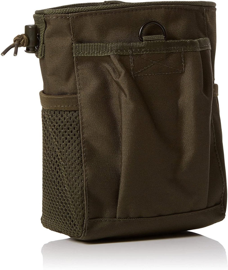 MIL-TEC empty magazine pouch in olive green with MOLLE attachment and durable fabric for tactical use.