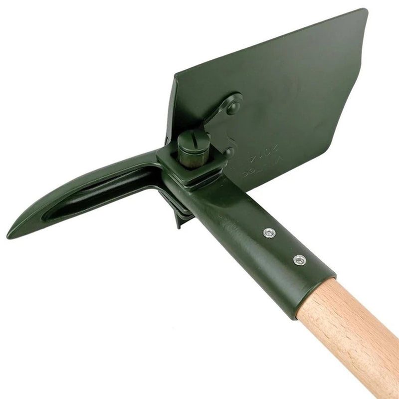 MIL-tec Foldable Schaufel 63 cm Länge Stahlblattholzhandle Abdeckung enthalten
