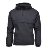 MIL-TEC Deutsche Militärjacke Kampfjacke winddicht mit Kapuze und Fleecefutter schwarz NEU