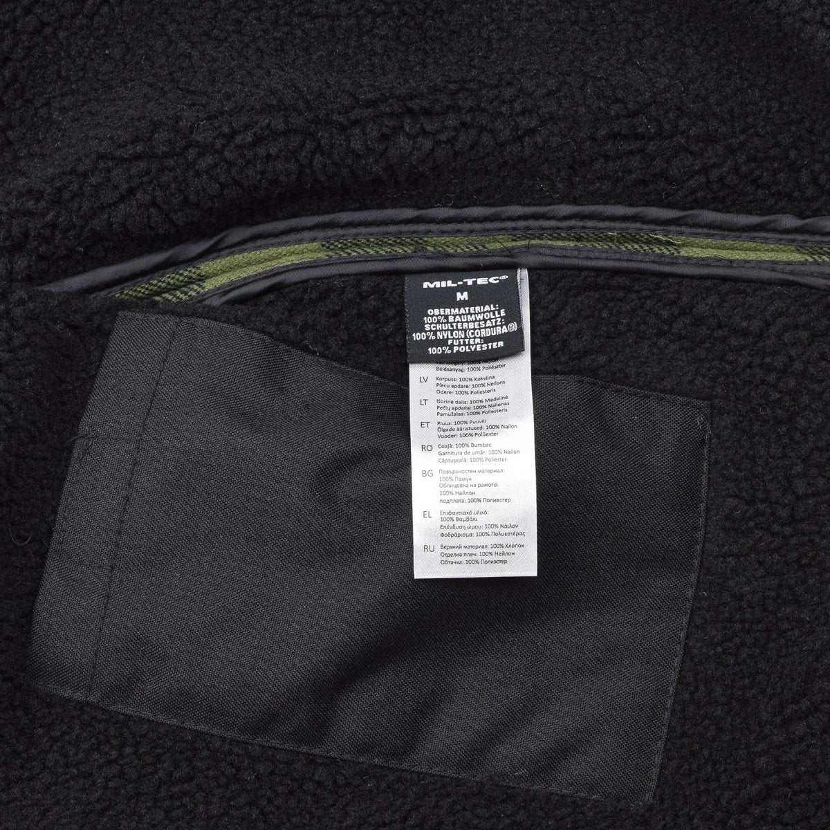 MIL-TEC Bundeswehr Holzfällerjacke kariert warm schwarz oliv NEU