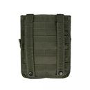 Olive green MIL-TEC large tactical MOLLE belt pouch with durable nylon straps and laser cut attachment system