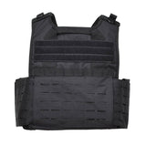 MIL-TEC LASER CUT taktischer Plattenträger für den Kampf Militärweste Molle komprimierbar Schwarz