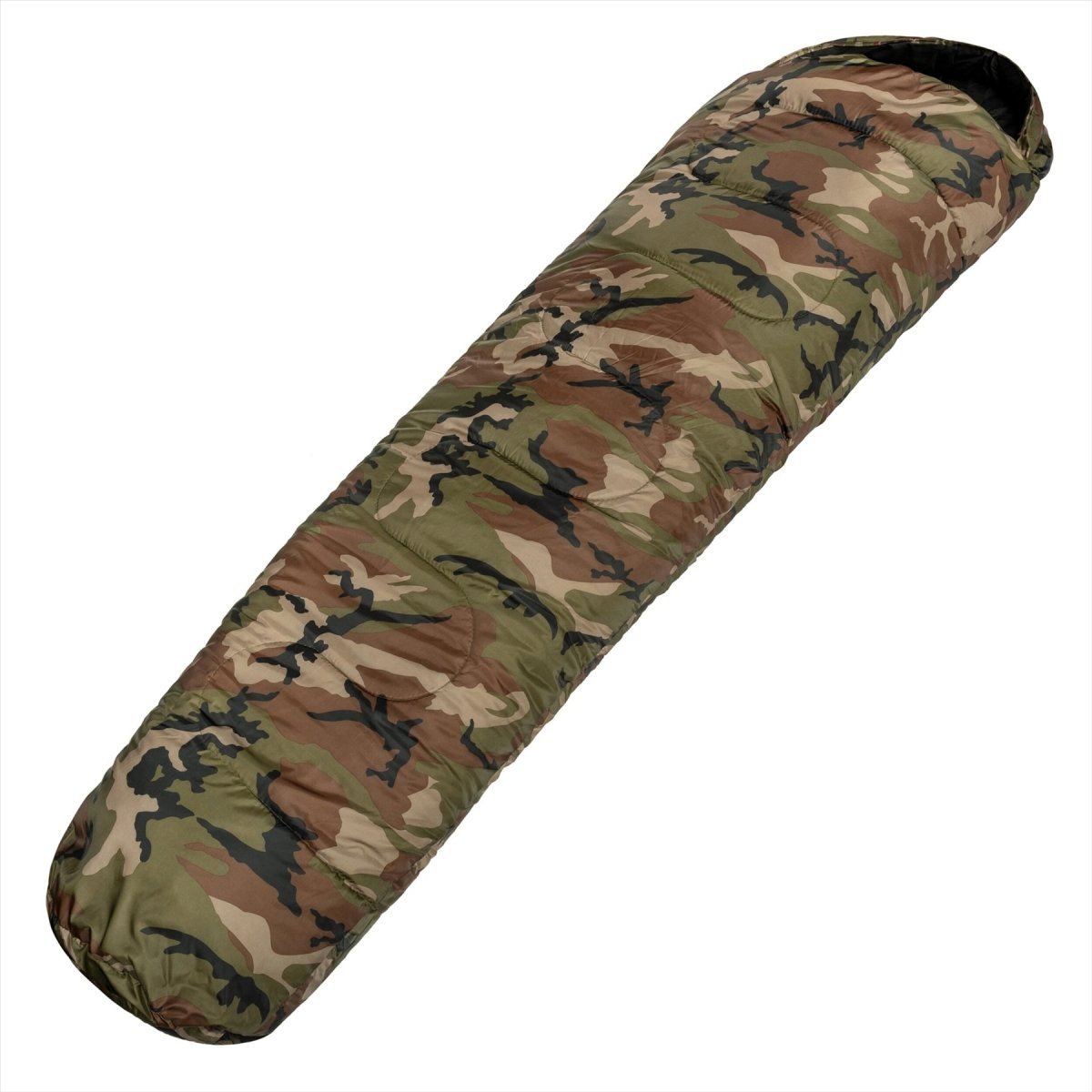 MIL-tec Mumie-Schlafsack 225 cm Hohlfaser 2 Schichten Transportbeutel