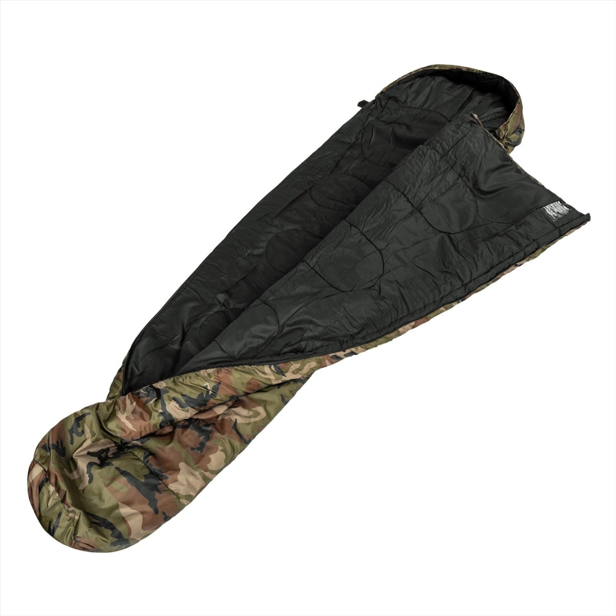 MIL-tec Mumie-Schlafsack 225 cm Hohlfaser 2 Schichten Transportbeutel