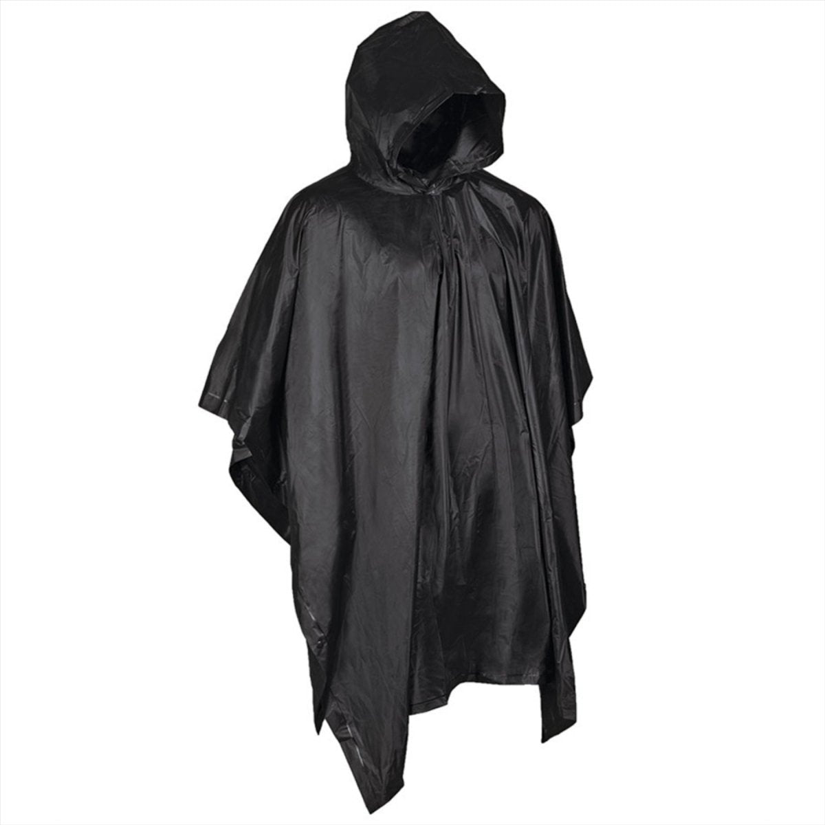 MIL-TEC Poncho mit Kapuze, vielseitig, wasserabweisend, Netztasche im Lieferumfang enthalten, Schwarz