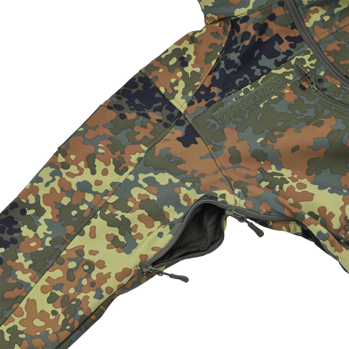 MIL-TEC Softshelljacke SCU 14 Deutsch Flecktarn Outdoor Wanderoberbekleidung