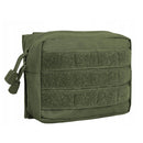 Olive green MIL-TEC universal belt pouch with MOLLE webbing, compact, durable, and versatile for tactical use.