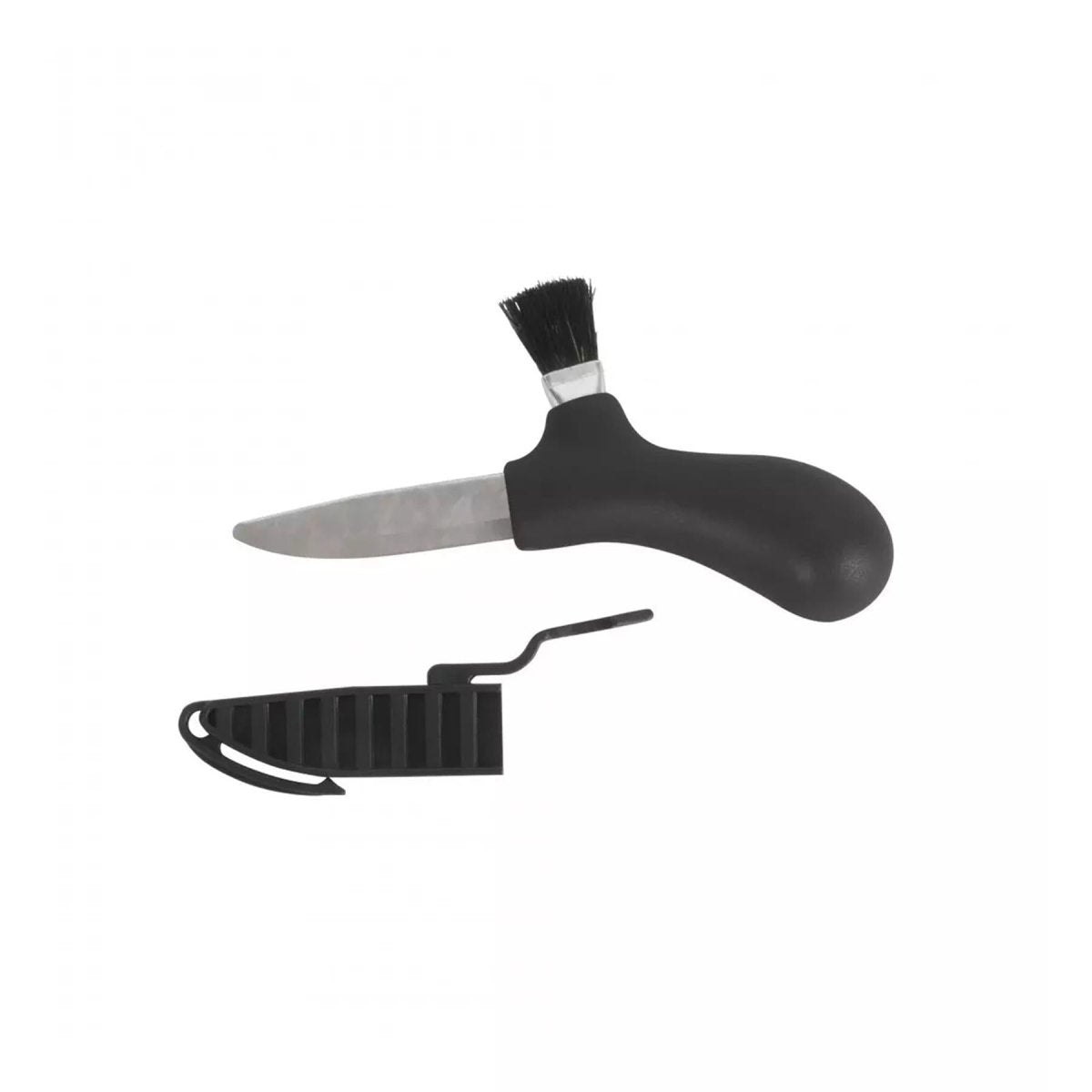 MORAKNIV Pilzsammelmesser, feste Klinge aus recyceltem Edelstahl, gebürstet, Schwarz