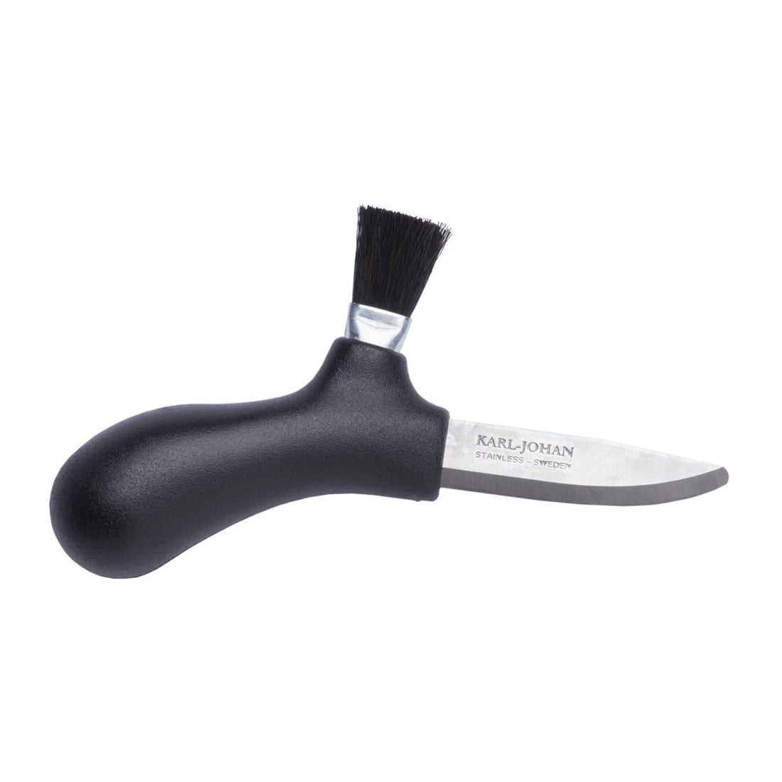 MORAKNIV Pilzsammelmesser, feste Klinge aus recyceltem Edelstahl, gebürstet, Schwarz