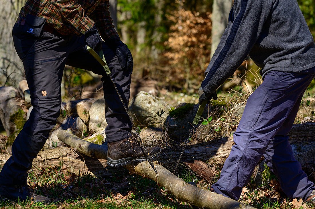 NORDIC POCKET SAW Kompakte Kettensäge aus Kohlenstoffstahl LONG Edition Wander- und Campingwerkzeug