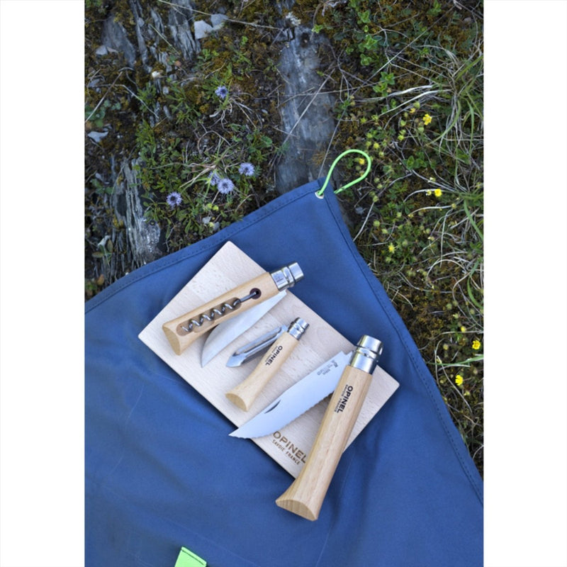 Opinel Nomand Cooking Set Outdoor 5 Piece Knife Board Towel Travel Kit Blue