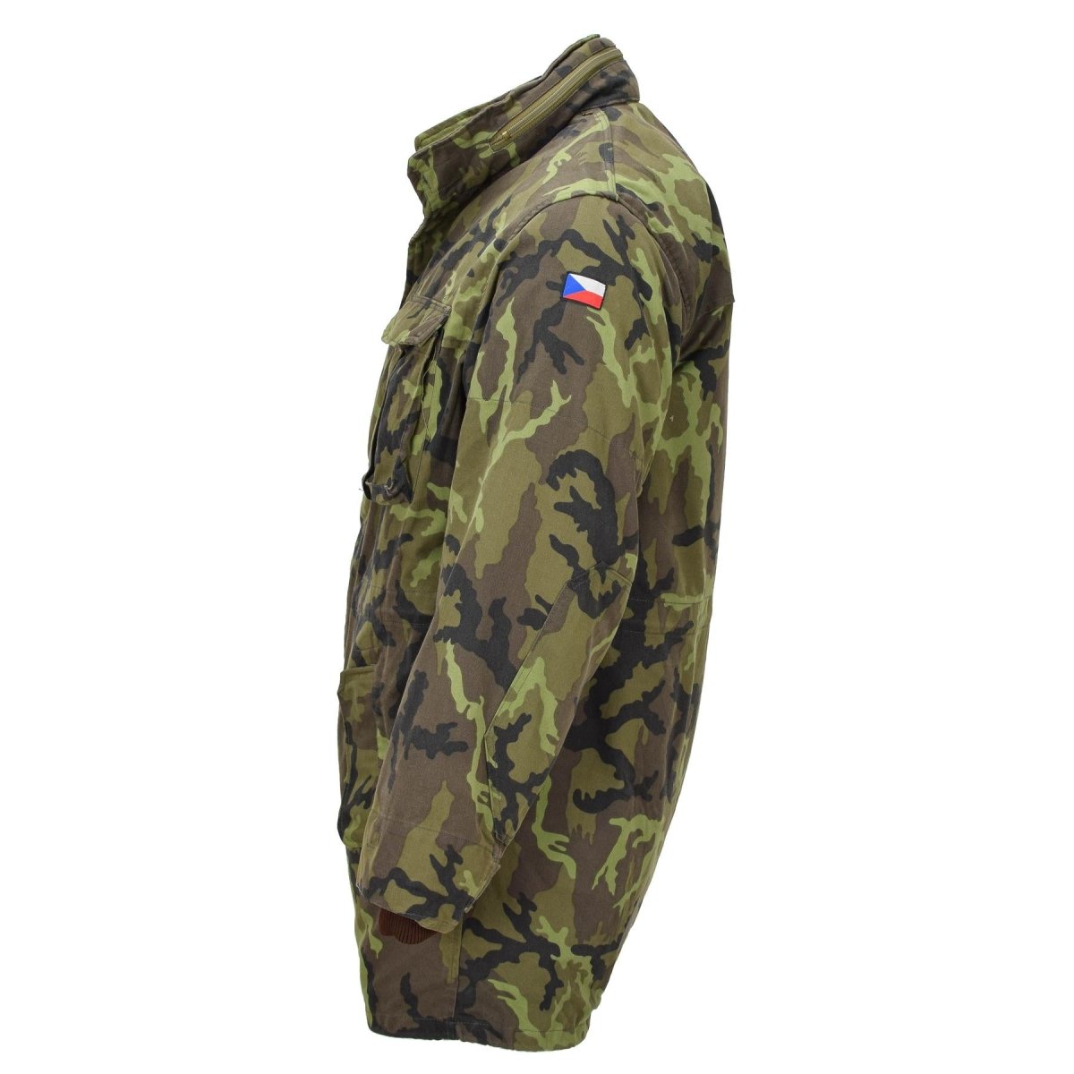 Origial Jacke im tschechischen Militärparka-Stil mit Futter aus Kunstpelz M95 Camouflage