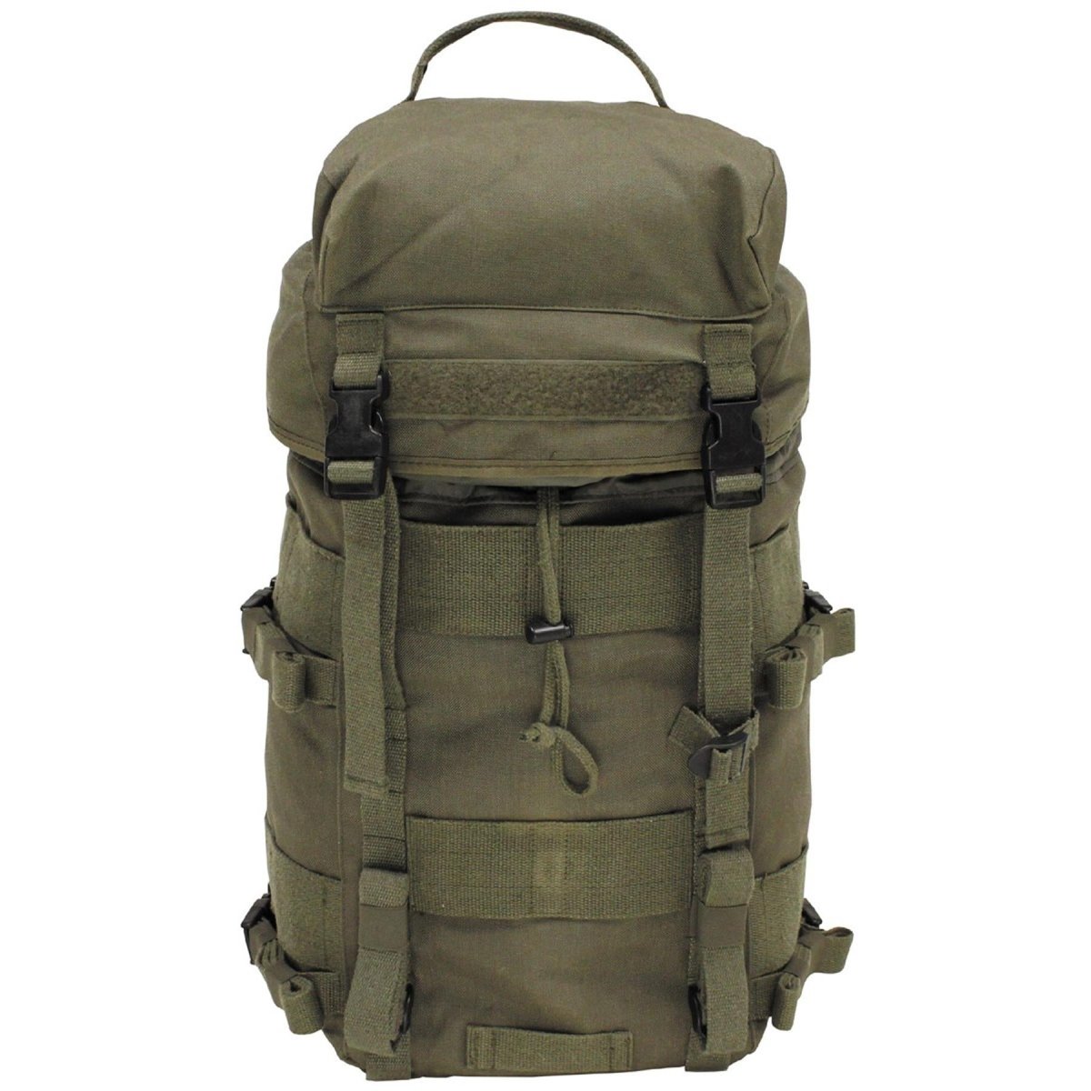 Original Österreichischer militärischer taktischer Rucksack, abnehmbare obere Abdeckung, 25 l, OD Grün