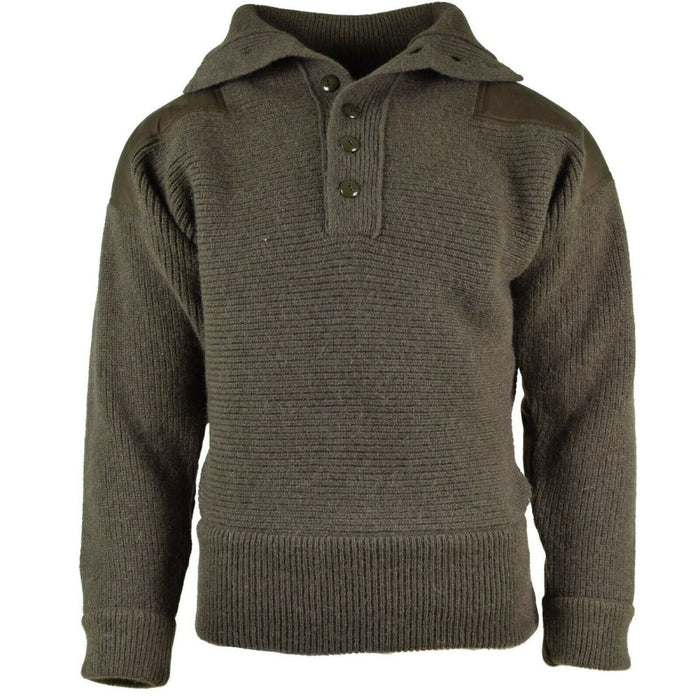 Original Österreichischer Bundesheer-Alpenpullover-Strickpullover Olive OD Wool NEU - GoMilitar