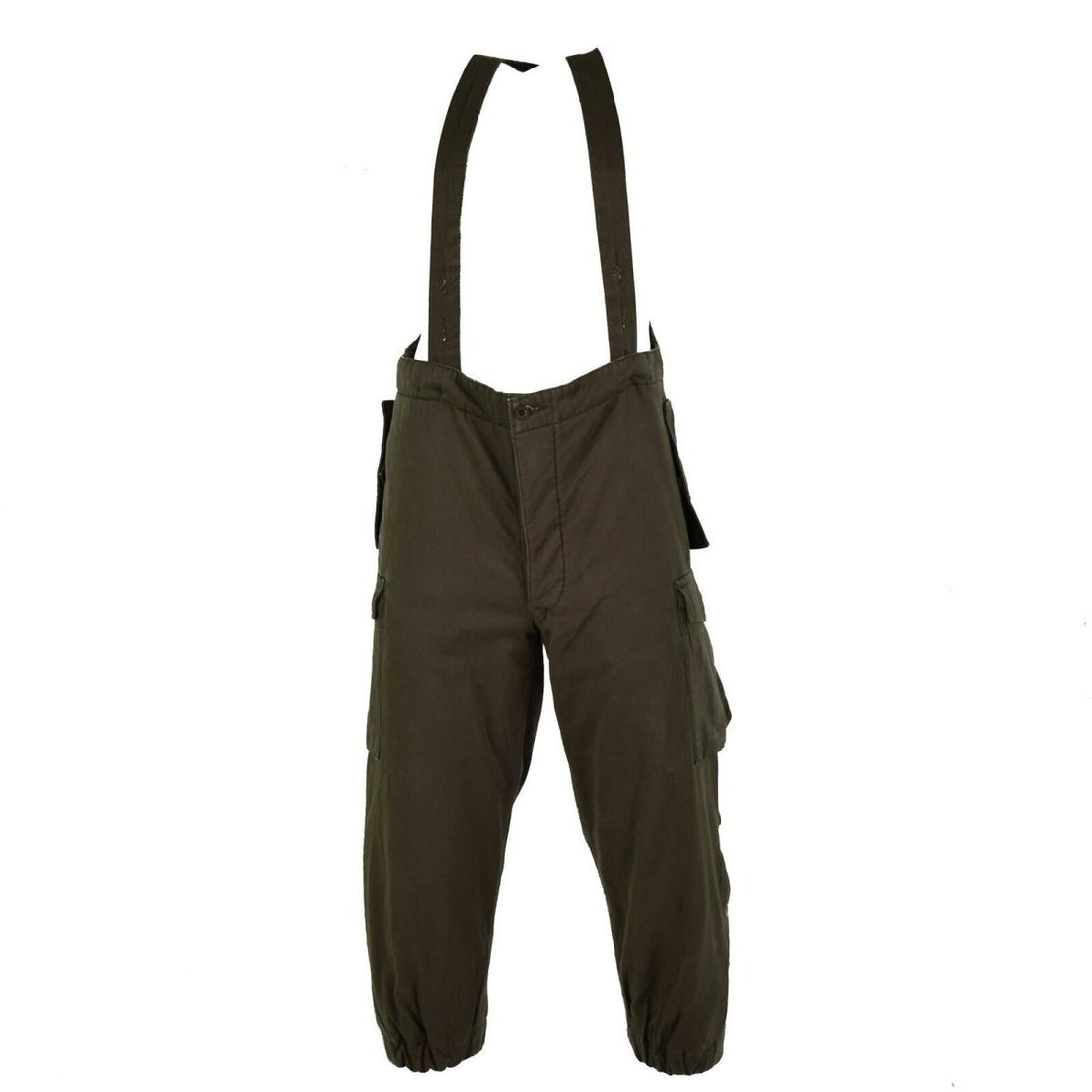 Original Österreichisches Bundesheer Kampfhose Latzhose Militär oliv OD Overall mit Hosenträgern NEU