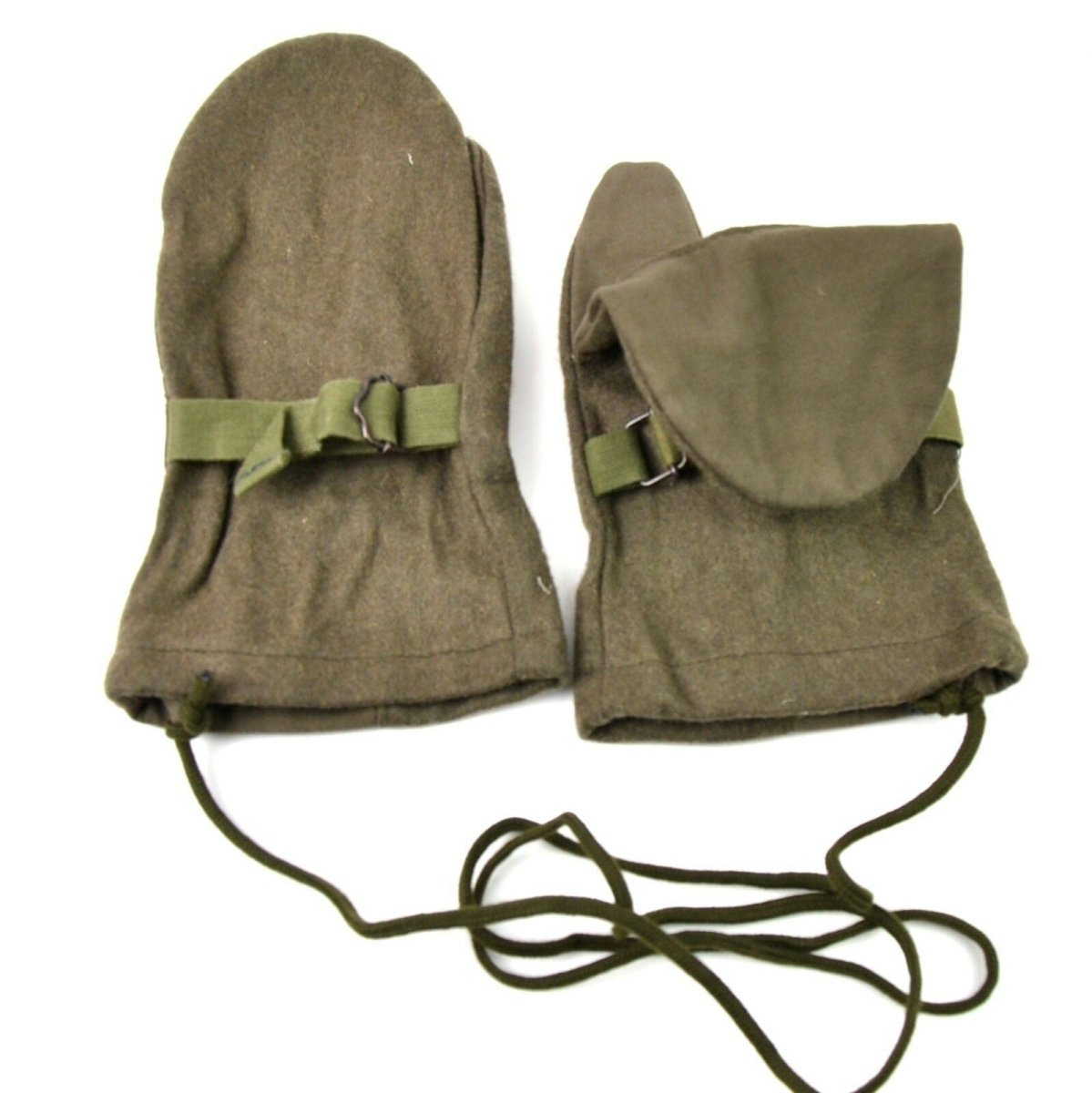 Original Österreichische Bundesheer Wolle Trigger Finger Fäustlinge Winterhandschuhe Oliv