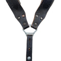Original österreichische Armee Y-Strap Hosenträger aus echtem Leder Vintage Militär Überschuss