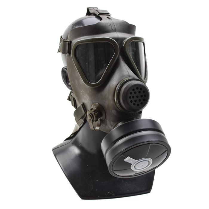 Original österreichisches Militär-Drager-Gasmasken-Set für dekorative Zwecke, Oliv – GoMilitar