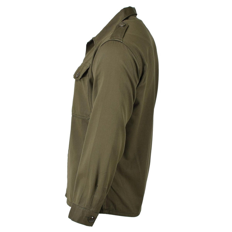 Original Austrian military olive long sleeve shirt dress casual lightweight NEW - GoMilitar