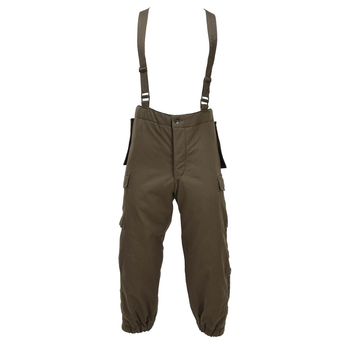 Original österreichische Militär-Winterhose, isoliert, wasserabweisend, Oliv