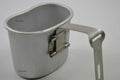 Original belgische Armee Feldflasche Tasse Becher Mess Aluminium Topf Bushcraft wie US M1910