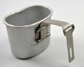 Original belgische Armee Feldflasche Tasse Becher Mess Aluminium Topf Bushcraft wie US M1910