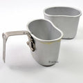 Original belgische Armee Feldflasche Tasse Becher Mess Aluminium Topf Bushcraft wie US M1910