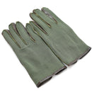 Original Belgian army WWII style combat gloves in olive nylon with leather details for durability and protection.