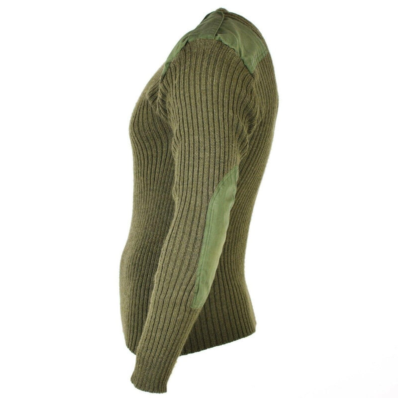 Green ribbed knit sleeve on a white background