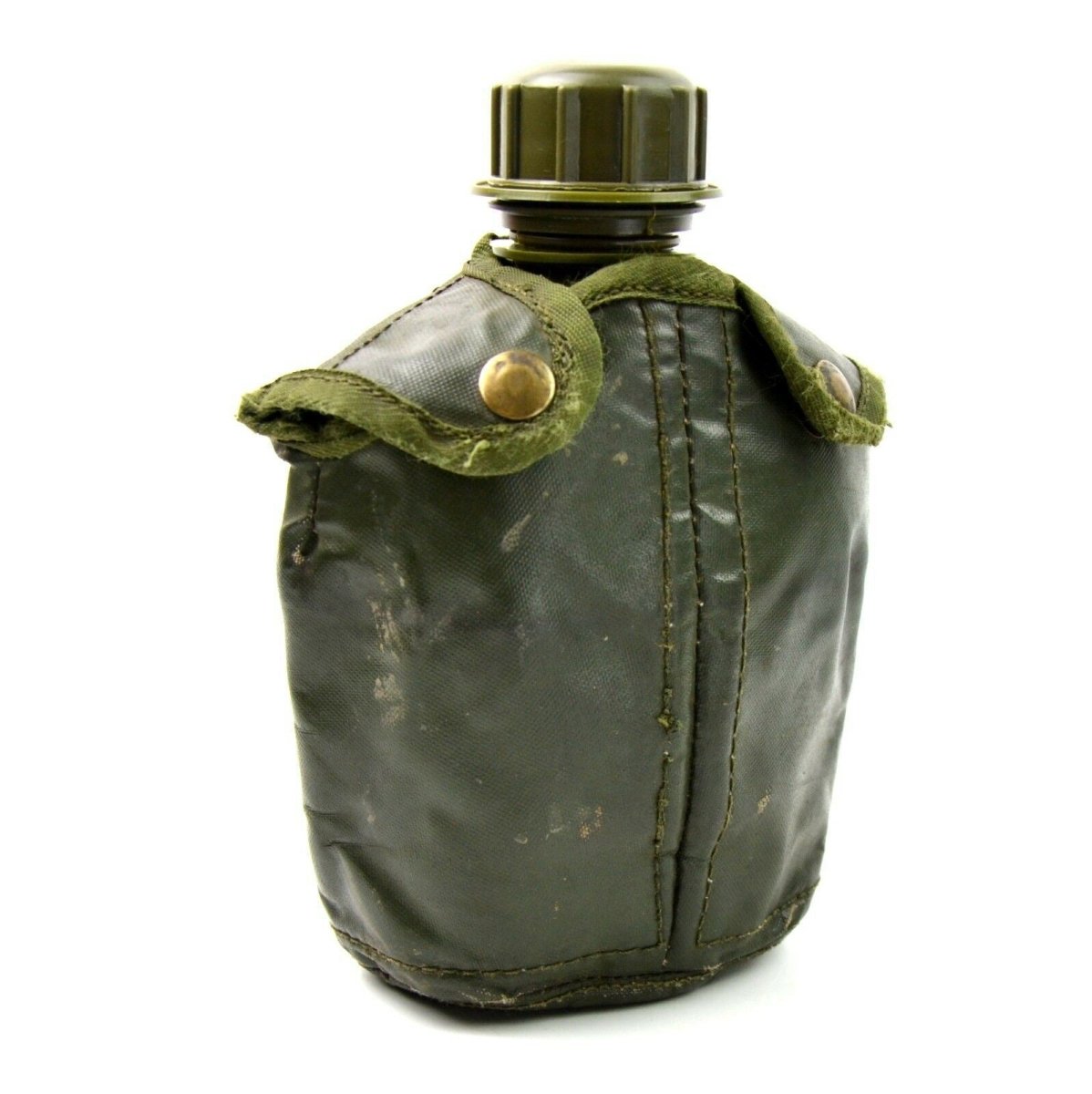 Original belgische Militär-M1-Wasserflasche mit Abdeckung für Feldausrüstung, Flasche, Oliv