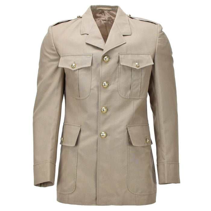 Original belgische Militär-Formaljacke, Metallknöpfe, Schulterklappen, Khaki – GoMilitar