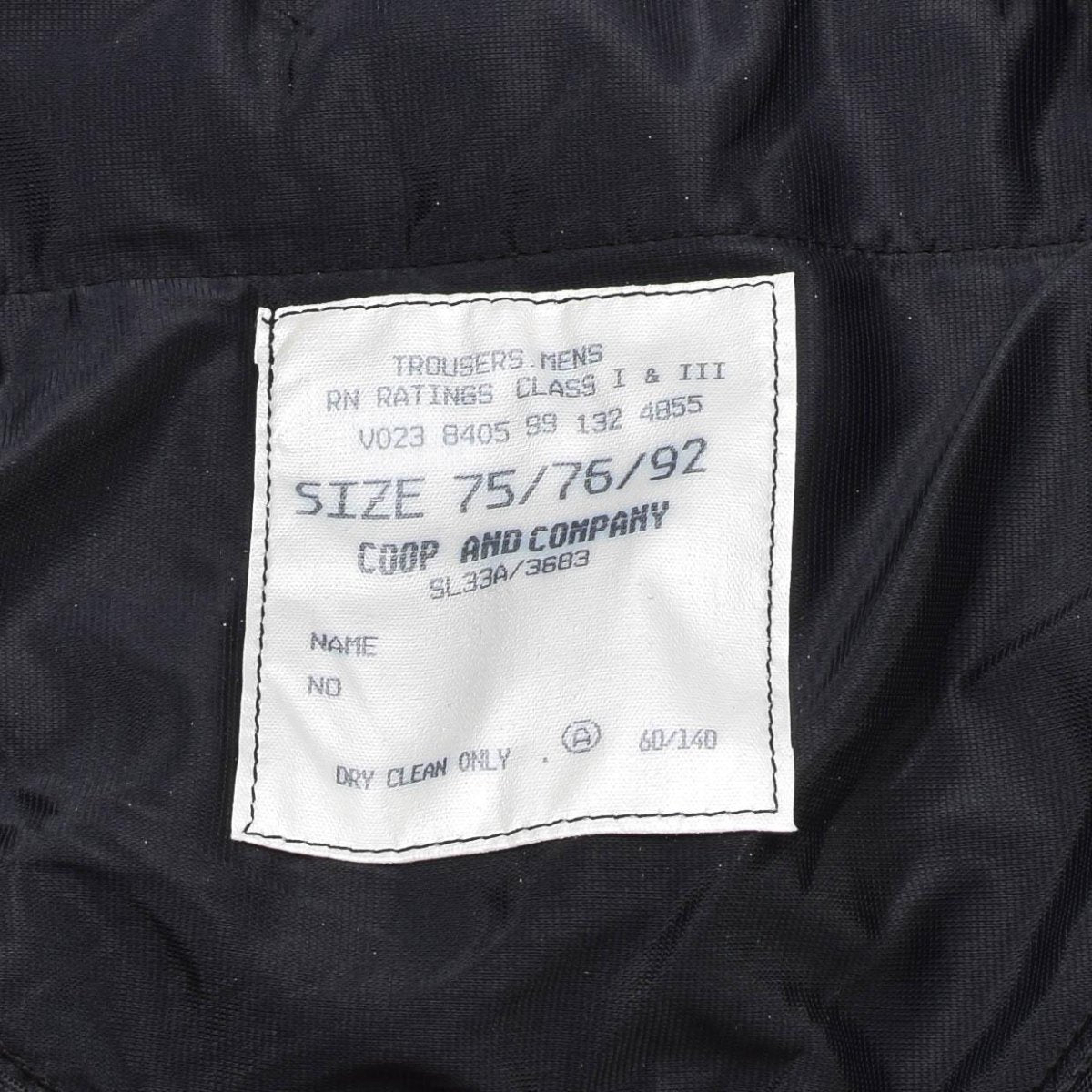 Original britische Armee Royale Marine Klasse 1 Hose Kleid schwarze formelle Hose NEU