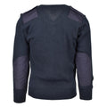 Original britischer Ex-Polizei-Dienstpullover Commando Jumper blauer V-Ausschnitt Pullover