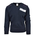 Original britischer Ex-Polizei-Dienstpullover Commando Jumper blauer V-Ausschnitt Pullover