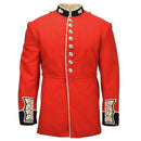 Original britische Militär-Formelle Jacke mit goldenen Knöpfen ohne Schulterklappen, Rot