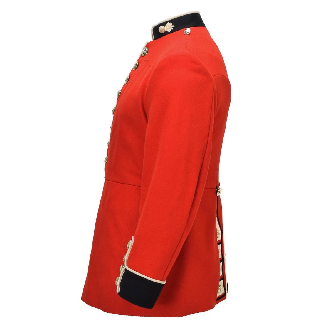 Original britische Militär-Formelle Jacke mit goldenen Knöpfen ohne Schulterklappen, Rot