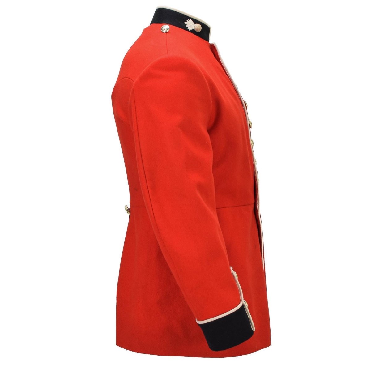 Original britische Militär-Formelle Jacke mit goldenen Knöpfen ohne Schulterklappen, Rot