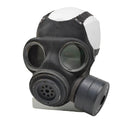 Original British Military Gasmask M44 with filter, lightweight black design for reliable respiratory protection and durability.